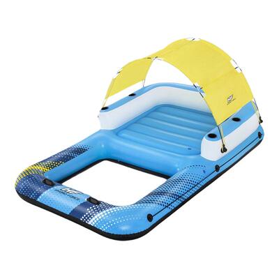 水上露营房带遮阳棚浮岛多人大型