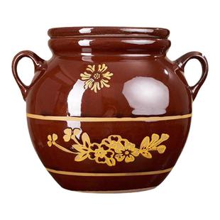 猪油罐家用油坛子陶瓷罐带盖厨房耐高温土陶老式瓦罐辣椒油罐油缸