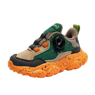 双星男童鞋子2026新款春秋款皮面防水女孩轻便软底儿童运动跑步鞋