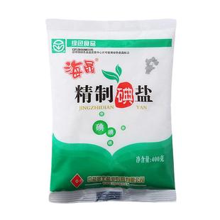 海晶 精制碘盐400克6袋装 加碘盐食用家用炒菜盐细盐井盐盐巴