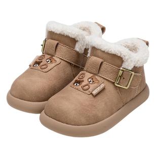 富罗迷女童棉鞋儿童靴子2025冬季新款保暖加厚女孩款青少年雪地靴