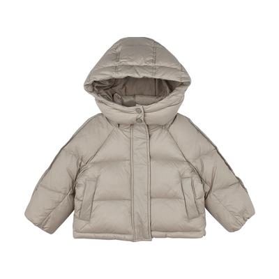 大耳象女童连帽面包羽绒服冬季新款宝儿90白鸭绒保暖防寒厚外套