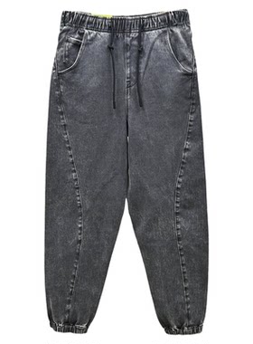 ABLE，JEANS针织牛仔裤男香蕉裤