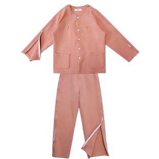 易穿脱病号服术后骨折化疗病人护理服卧床老人专用衣服保暖睡衣
