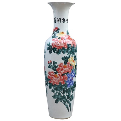 景德镇陶瓷手绘落地大落地大花瓶