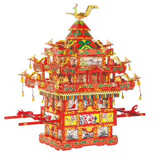 大花轿木质拼装模型3d立体拼图高难度益智手工积木diy结婚礼物