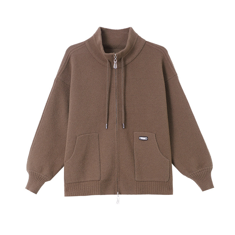 妈妈春秋装短款羊毛呢外套大衣服