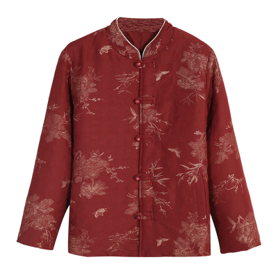 银州羊女士国风加厚羊毛棉衣外套