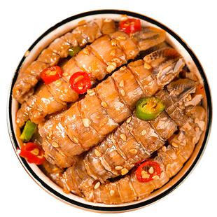 麻辣小海鲜皮皮虾虎肉海鲜熟食即食香辣罐头熟食姑虾爬子肉琵琶虾
