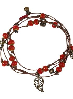 陶瓷编制复古民族风多层编制手链