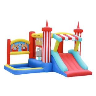 博士豚薯条儿童充气城堡蹦蹦床家用室内外小型滑梯跳床波波池玩具