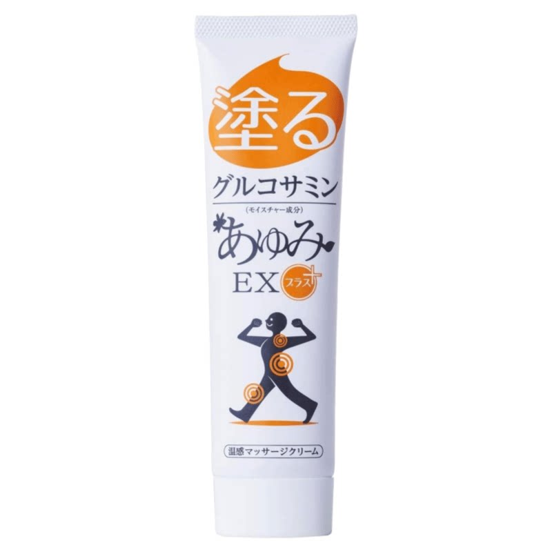 日本步美EX温感涂抹氨糖软骨素按摩膏舒缓膝关节腰肩运动肌肉不适