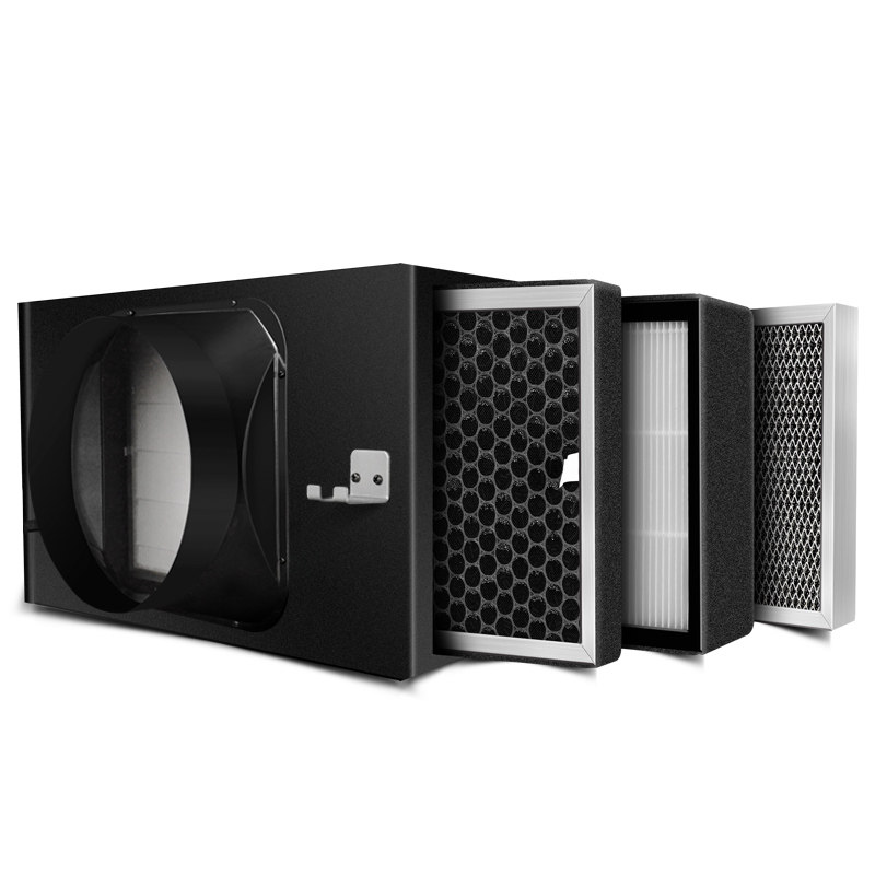 室内新风系统净化箱管道过滤箱PM2.5前置过滤防尘器100-250mm滤网