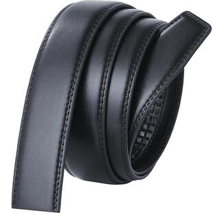 海澜之家真皮皮带男士自动扣带身不带头腰带无头皮带条牛皮裤带潮