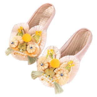 复古国潮虎头鞋女成人中式虎头鞋外穿单鞋民族风女鞋老北京布鞋女