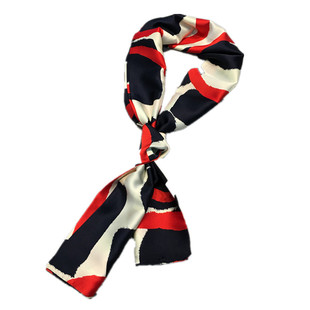 春秋季韩国百搭时尚护颈长条状丝巾工装领巾女职业工作服长款围巾