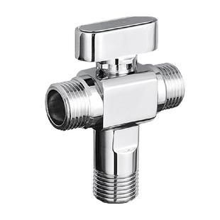 潜水艇三通球阀双出水一进二出全开大流量三角阀黄铜水龙头三通阀