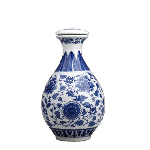 景德镇陶瓷空酒瓶小口酒壶密封1斤3斤5斤中式空青花存酒缸泡酒罐