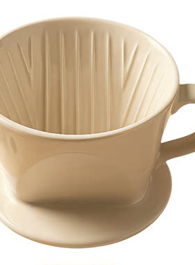 手冲陶瓷扇形滤杯1-2人份三孔