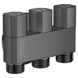 潜水艇一进三出角阀四通全铜家用二出大流量46分洗衣机龙头开关阀