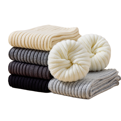 咖色腿套针织袜套袜子女小腿袜JK雪地靴子秋冬保暖加厚长筒堆堆袜