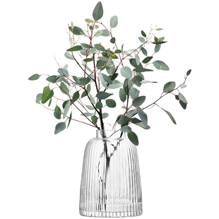 英国LSA创意百褶彩色水晶玻璃花瓶摆件 北欧轻奢客厅鲜花插花器