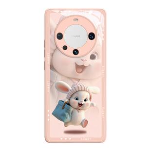 适用华为mate60手机壳新款60Pro保护套mate40Promate50玻璃壳mate30防摔mate50Pro高级e超火毛线帽嘟嘟兔