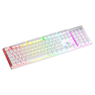 狼蛛有线办公键盘S3005低音按键机械手感笔记本台式键盘办公键鼠