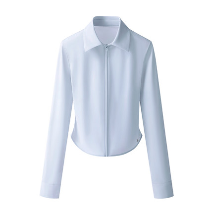 【超值特惠】小野和子夏款防晒衬衫修身女轻薄衬衣透气外套TK