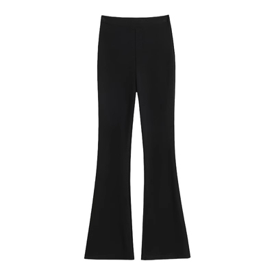 高腰垂坠感小个子加厚喇叭西装裤