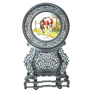 吉祥童子马宝宝出生礼物定制胎毛绣胎毛画婴儿纪念品饮水思源2014