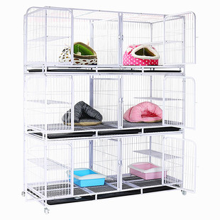 猫笼子三层繁殖笼繁育狗笼带隔断家用子母笼双层宠物店寄养鸽子笼