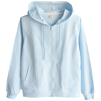 真正纯棉薄款长袖显瘦卫衣女