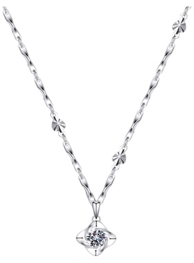 「lucky四叶草」999纯银项链原创