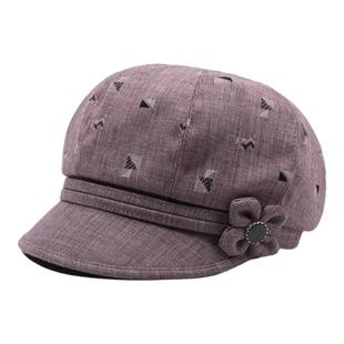 中老年人帽子女春秋天妈妈鸭舌帽新款老人奶奶春夏老太太布帽薄款