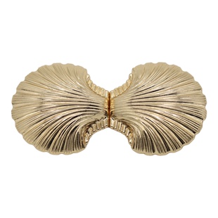 贝壳缝线款金属对扣高档女装皮草大衣外套钩扣纽扣女围巾配饰辅料