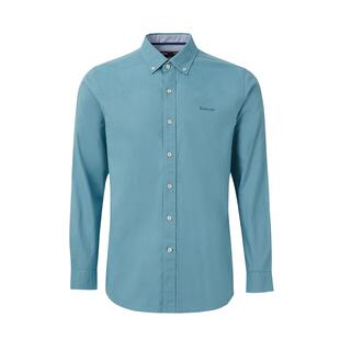 【全棉牛津纺】波顿2025年春秋新款男士纯色长袖衬衫时尚百搭高端