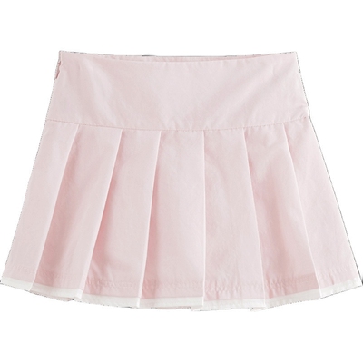 马克珍妮女童元气学院百褶短裙