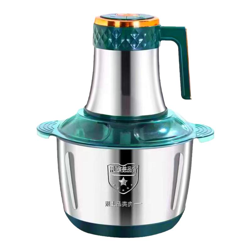 5L6叶刀大容量电动绞肉机家用不锈钢多功能搅馅搅辣椒搅蒜搅馅机