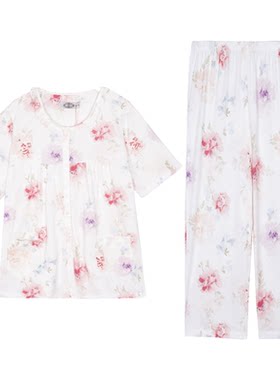 美标2025新品女全棉短袖睡衣套装