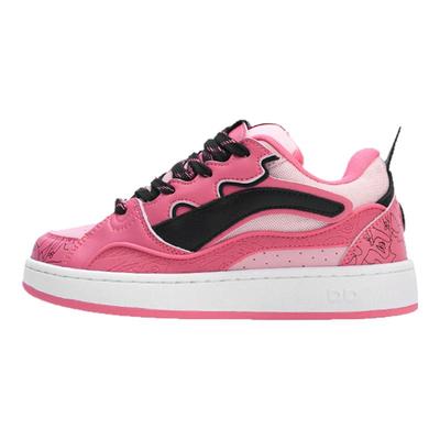 GLO BULL粉色板鞋女生休闲鞋新款厚底面包鞋女款百搭运动鞋子