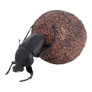 仿真昆虫野生动物模型蜣螂甲虫屎壳郎滚粪球儿童认知塑胶玩具摆件