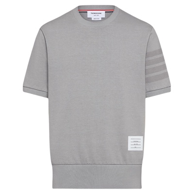 [24期免息][早春新品]THOM BROWNE男士棉质平纹针织四条纹 T 恤