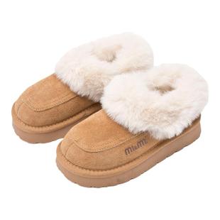 m1m2西班牙童鞋儿童翻毛短靴冬保暖男童棉鞋侧拉链女童雪地靴防滑
