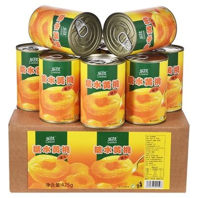 乐枝黄桃罐头新鲜水果425g整箱