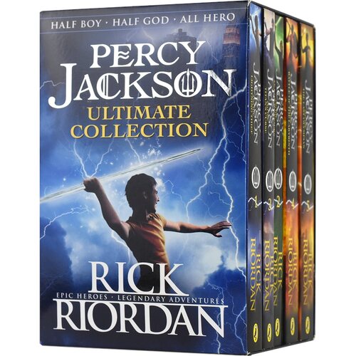 Percy Jackson 波西·杰克逊5册盒装 英文原版章节小说 奥林匹斯英雄 埃及守护神 马格纳斯 Rick Riordan 希腊罗马埃及北欧神话
