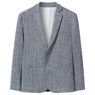 春秋款男士亚麻休闲西服外套潮流商务棉麻小西装2026春装上衣新款