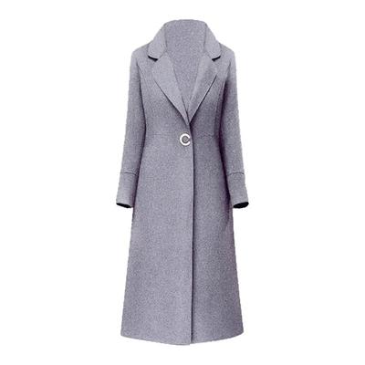 贵夫人双面灰色羊绒大衣