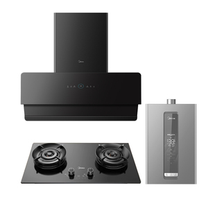 美的变频抽油烟机燃气灶套装烟机灶具烟灶热水器家用厨房三件套餐