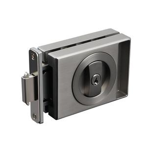 16极窄推拉门锁带钥匙卫生间移门极窄边框铝合金玻璃门锁无把手锁